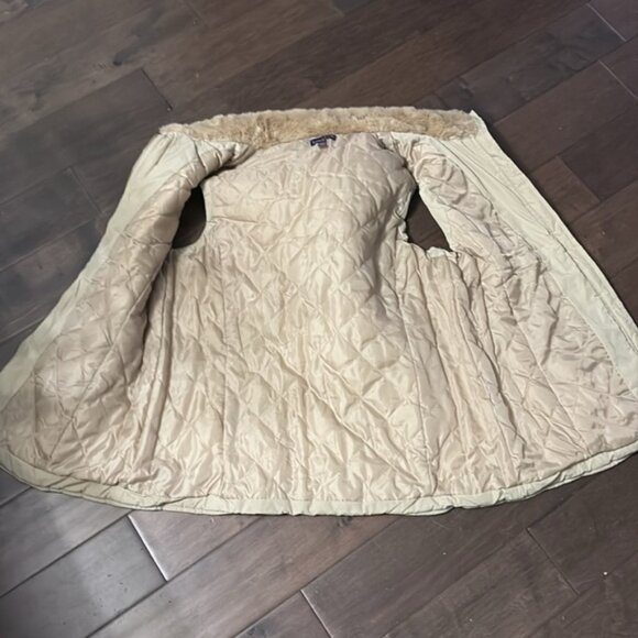 Long tall Sally winter vestsize 14faux fur collarbeigetan - Picture 4 of 6